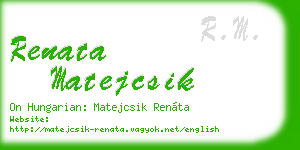 renata matejcsik business card