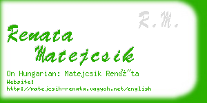 renata matejcsik business card